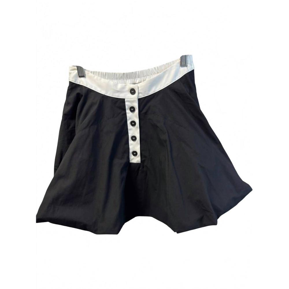 NEW STRUT & BOLT women's bubble mini skirt in black/white